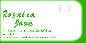 rozalia jova business card